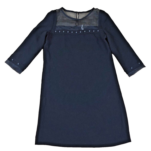 Max&Co Women 2 Dress Shift Knee Length Silk Black Style‎ T224914 $310 MSRP New